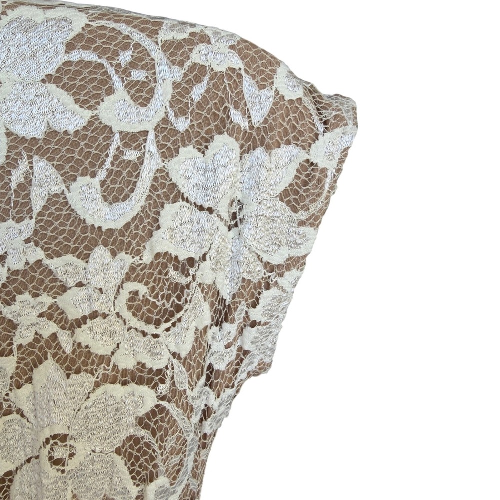 Lace Maternity shoot Baby Shower Special Event dress with Nude Lining Romanticl - Picture 6 of 11